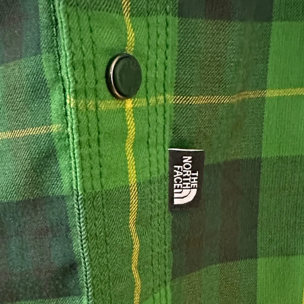 The North Face Green Plaid Snap Up Shirt